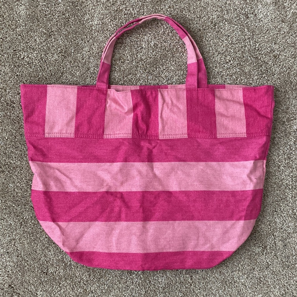 Victoria’s Secret Striped Canvas Tote Bag - Picture 2 of 8